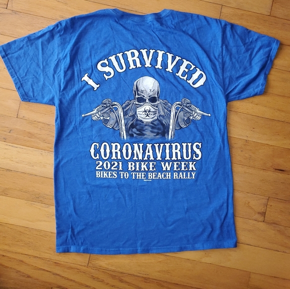 Mens 2021 Bike Week Short Sleeve Royal Blue - Picture 2 of 4